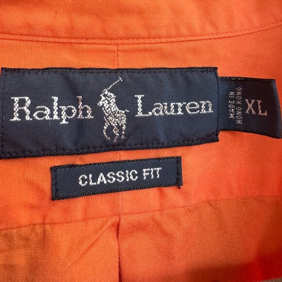 Vintage Ralph Lauren Polo Shirt XL Made in Hong Kong 90s - Picture 2 of 8